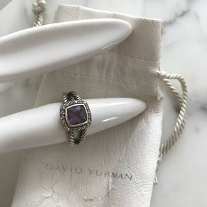David Yurman Petite Albion Ring Silver + Amethyst